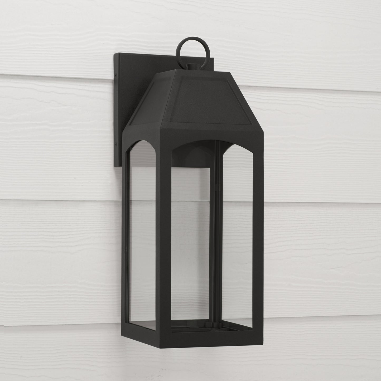 Capital Burton 1-Light Outdoor Wall Lantern in Black