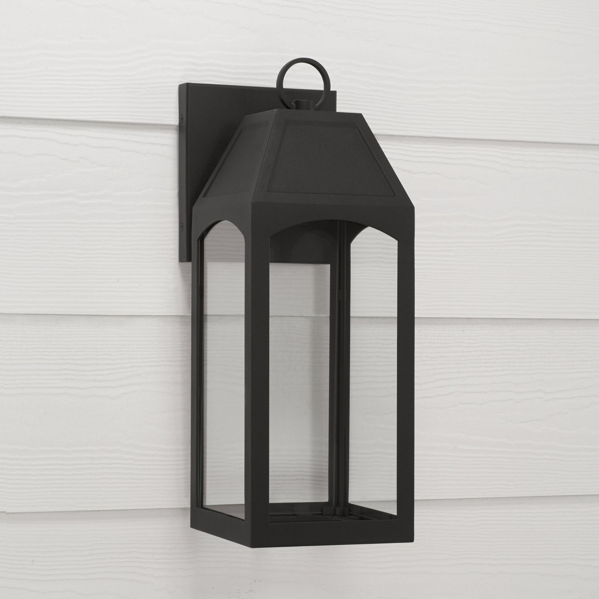Capital Burton 1-Light Outdoor Wall Lantern in Black
