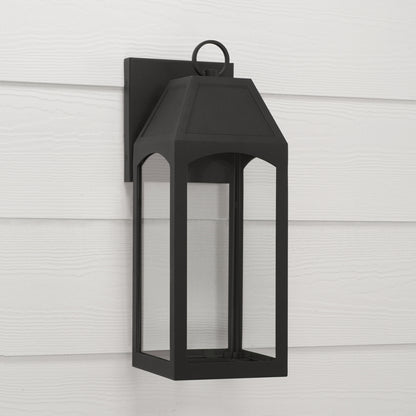 Capital Burton 1-Light Outdoor Wall Lantern in Black
