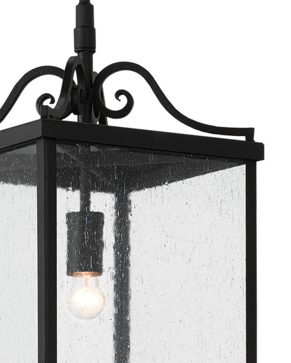 Giatti Small Black Outdoor Lantern Currey and Company 9500-0005