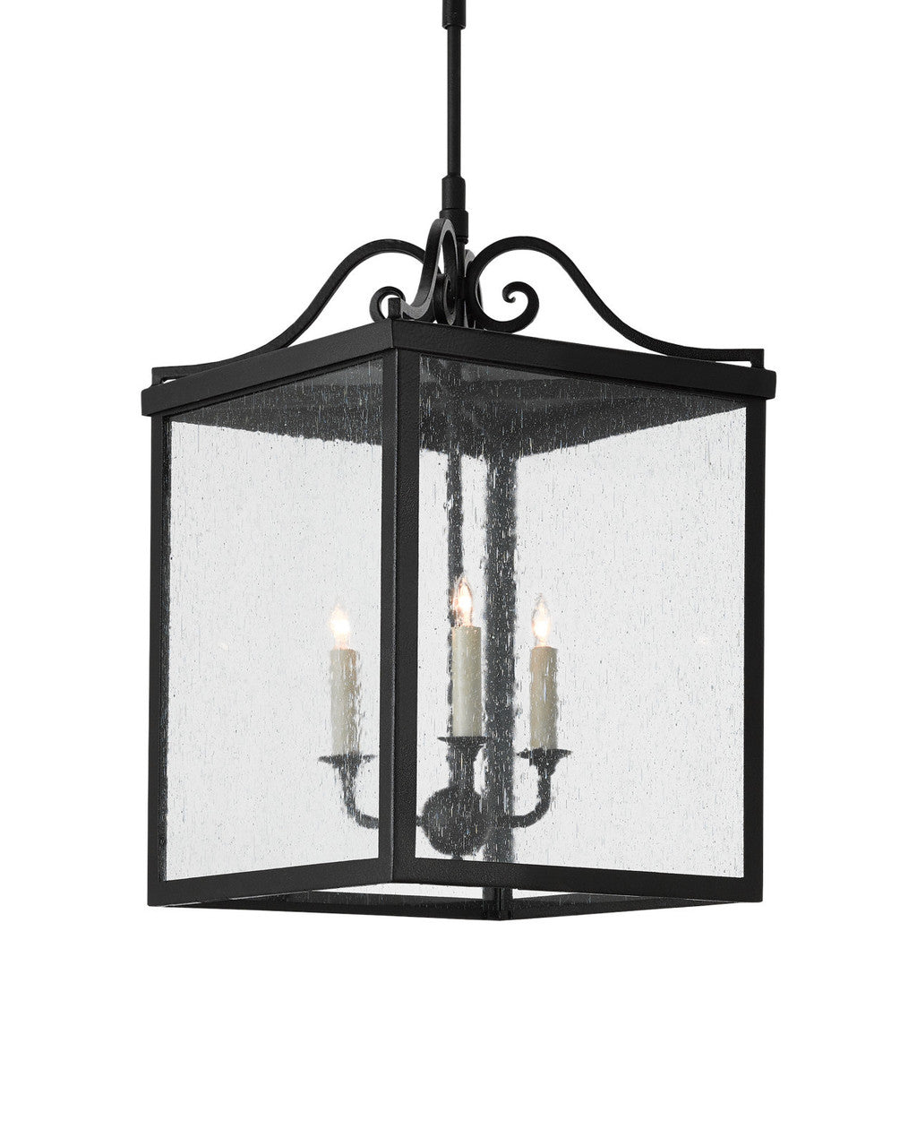 Giatti Large Black Outdoor Lantern Currey and Company 9500-0006