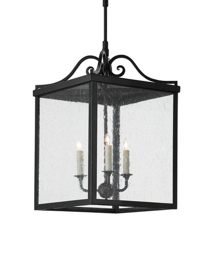 Giatti Large Black Outdoor Lantern Currey and Company 9500-0006