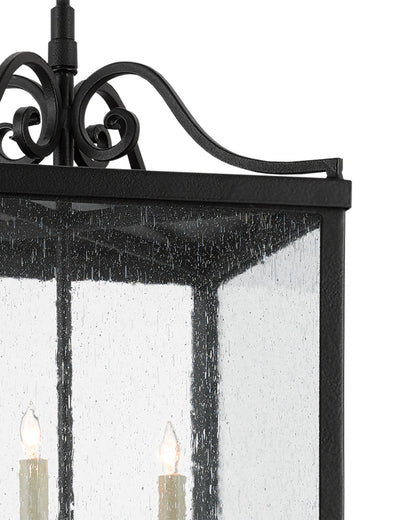 Giatti Large Black Outdoor Lantern Currey and Company 9500-0006