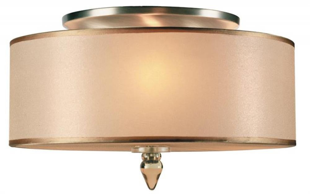 Crystorama Luxo Flush Mount Antique Brass