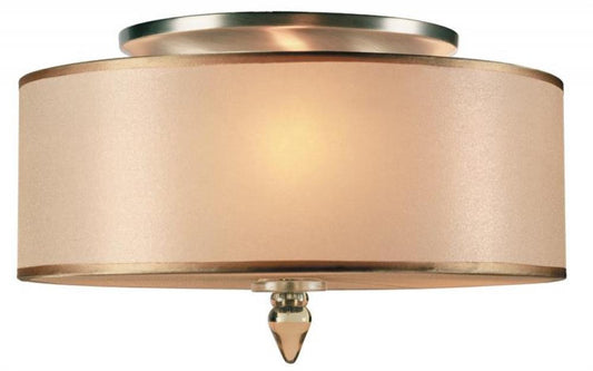 Crystorama Luxo Flush Mount Antique Brass