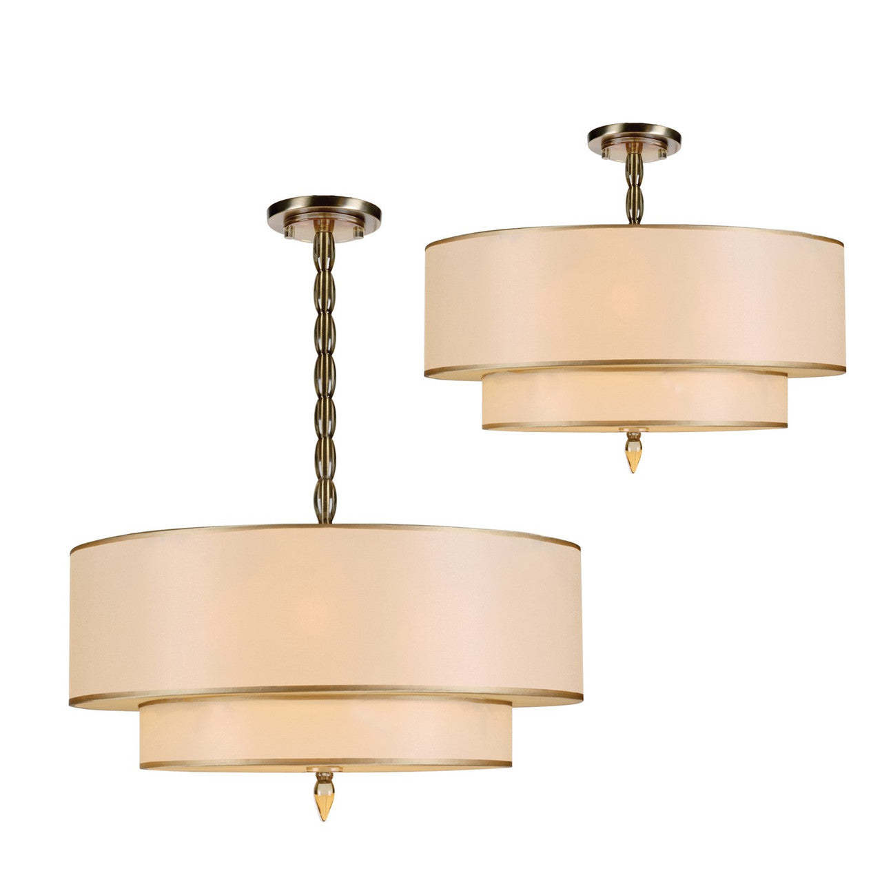 Crystorama Luxo Chandelier Satin Nickel