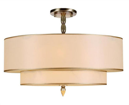 Luxo Semi Flush Mount - Antique Brass 22"H, Crystorama (9507-AB_CEILING 2GR3T)