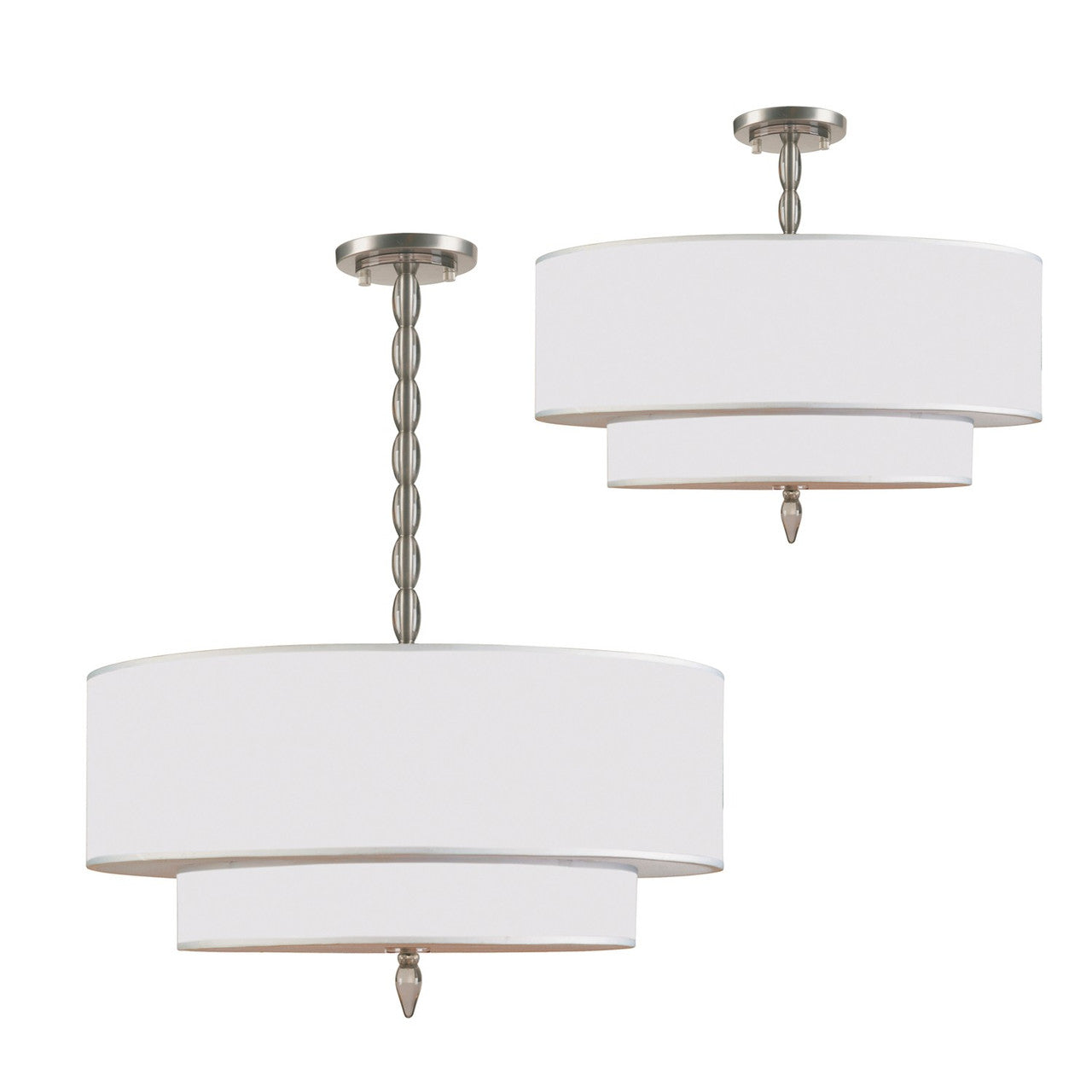 Luxo Chandelier - Satin Nickel 22"H, Crystorama (9507-SN 23RC1)