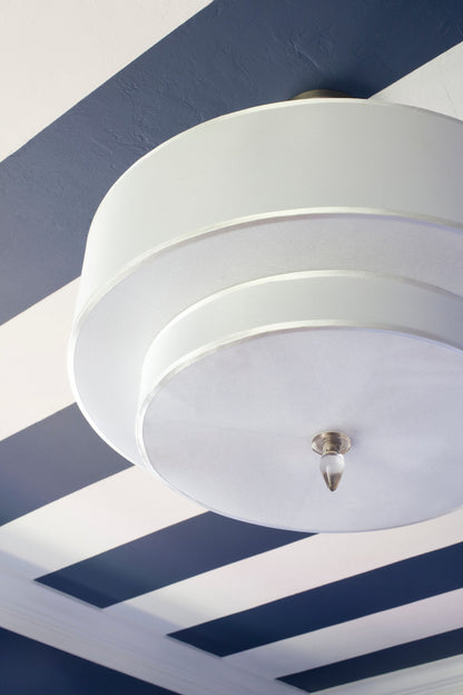 Luxo Semi Flush Mount - Satin Nickel 22"H, Crystorama (9507-SN_CEILING  2GR56)