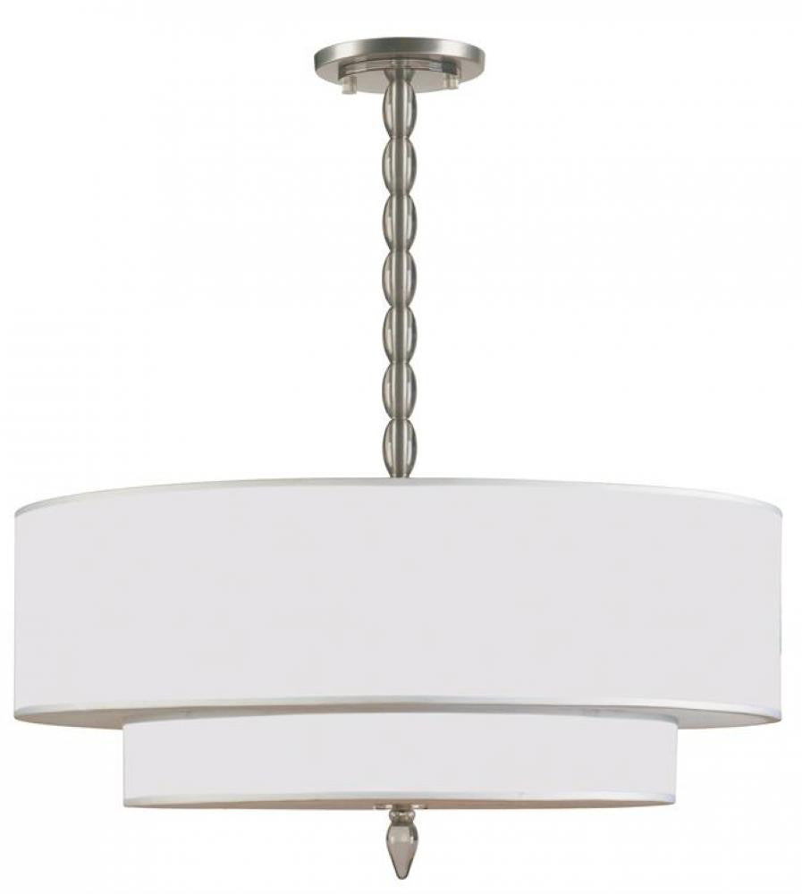 Luxo Chandelier - Satin Nickel 22"H, Crystorama (9507-SN 23RC1)