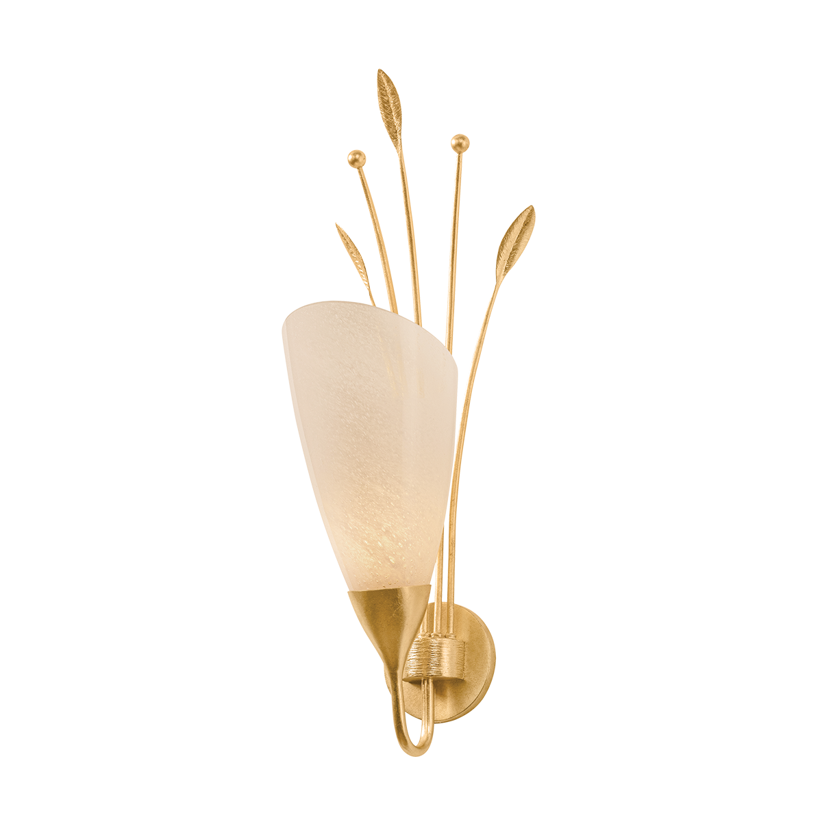 Hudson Valley Forest Glen Wall Sconce Vintage Gold Leaf