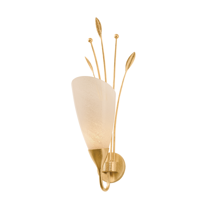 Hudson Valley Forest Glen Wall Sconce Vintage Gold Leaf