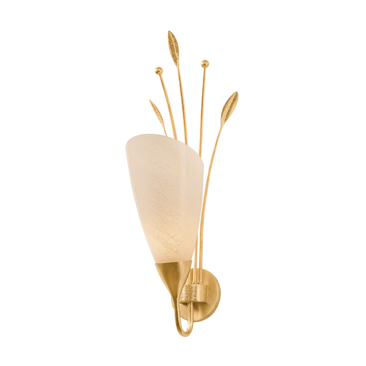 Hudson Valley Forest Glen Wall Sconce Vintage Gold Leaf