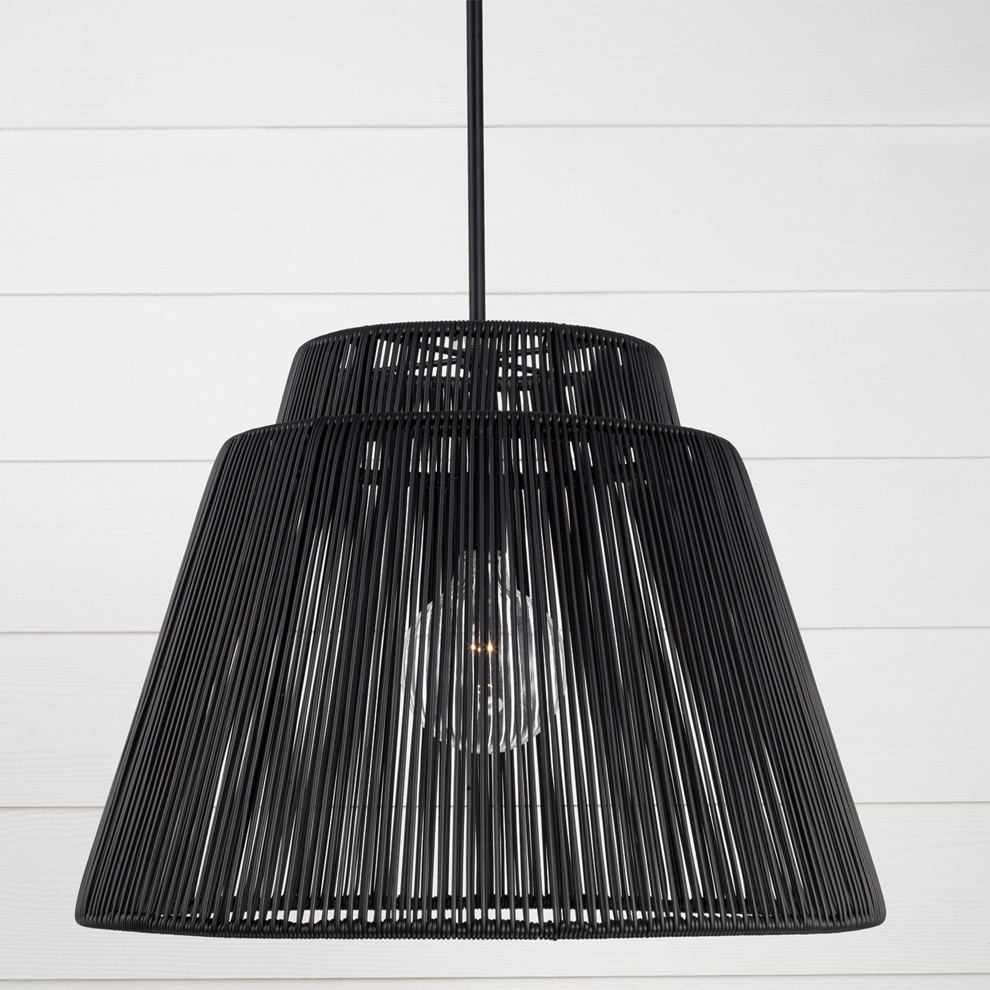 Capital Jasper Indoor/Outdoor Medium Pendant in Oynx and Black