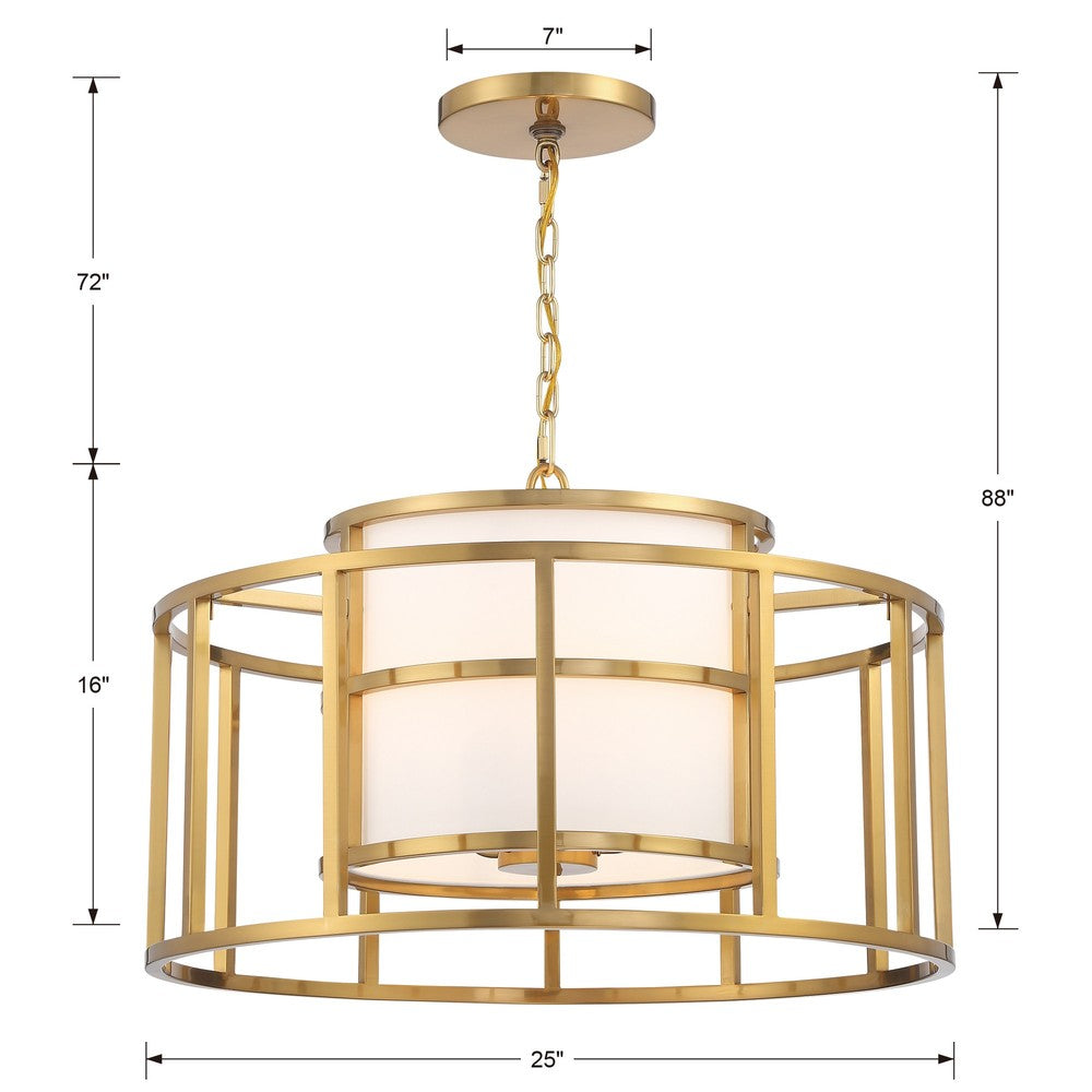 Crystorama Hulton 5-Light Chandelier - dimensions