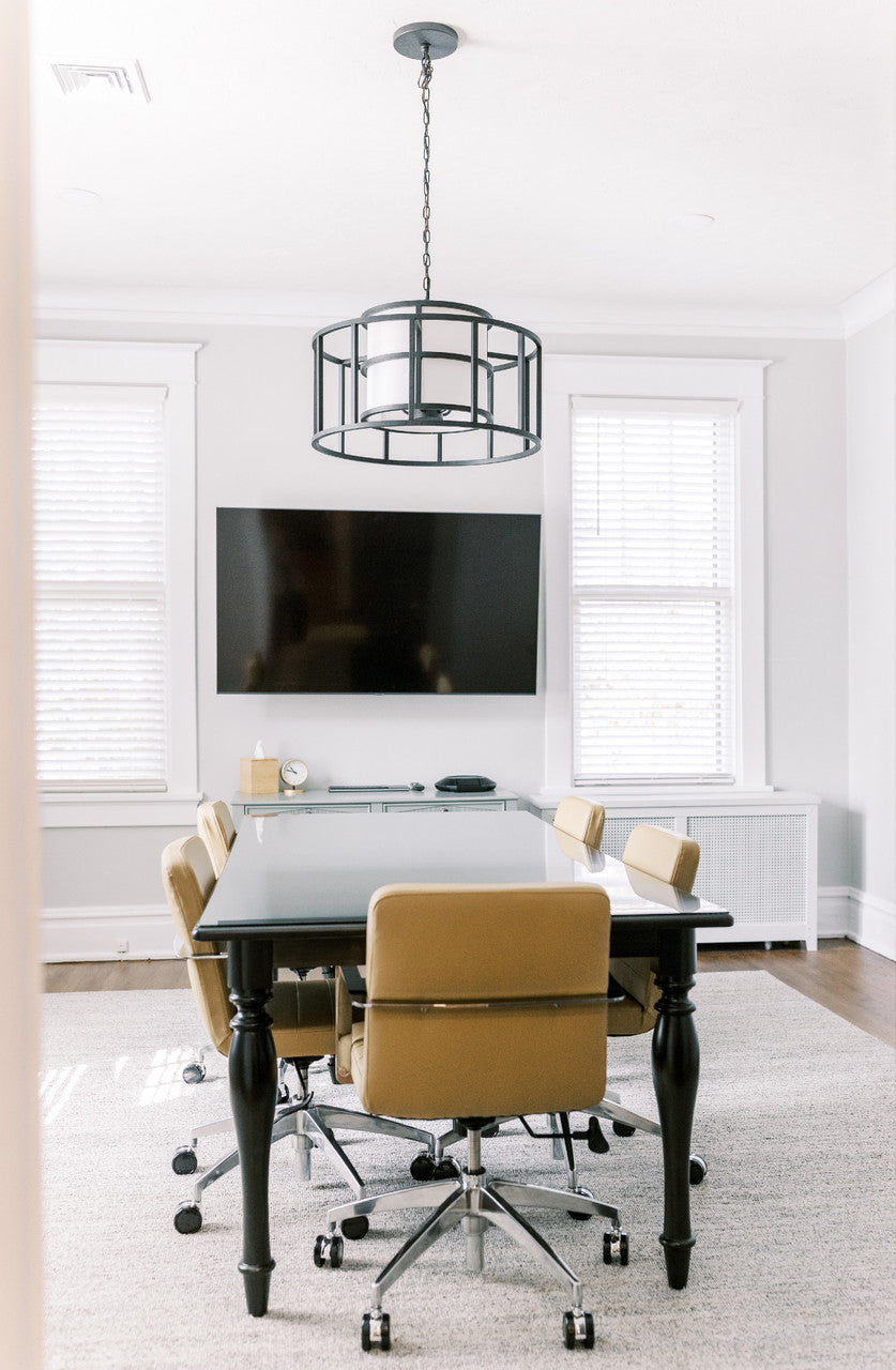 Hulton Chandelier - Matte Black 16"H, Crystorama (9595-MK 2KQV5)