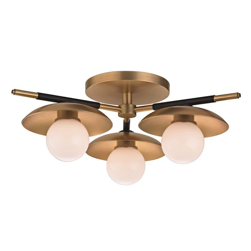 Hudson Valley Julien Semi-Flush Antique Brass