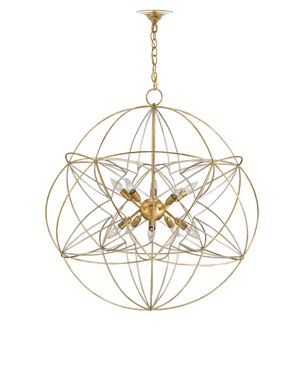 Zenda Orb Chandelier, Currey and Company 9840