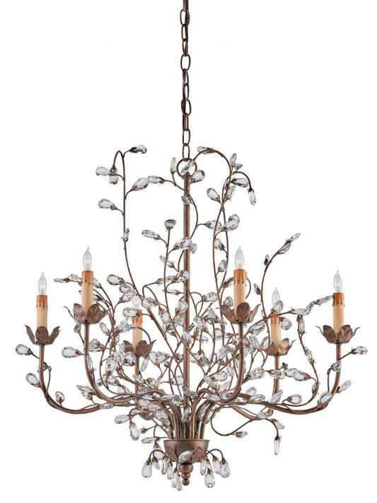 Crystal Bud Cupertino Medium Chandelier Currey and Company 9882