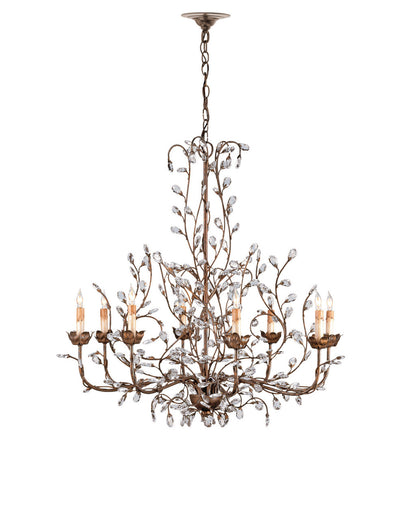 Crystal Bud Cupertino Large Chandelier Currey and Company 9884