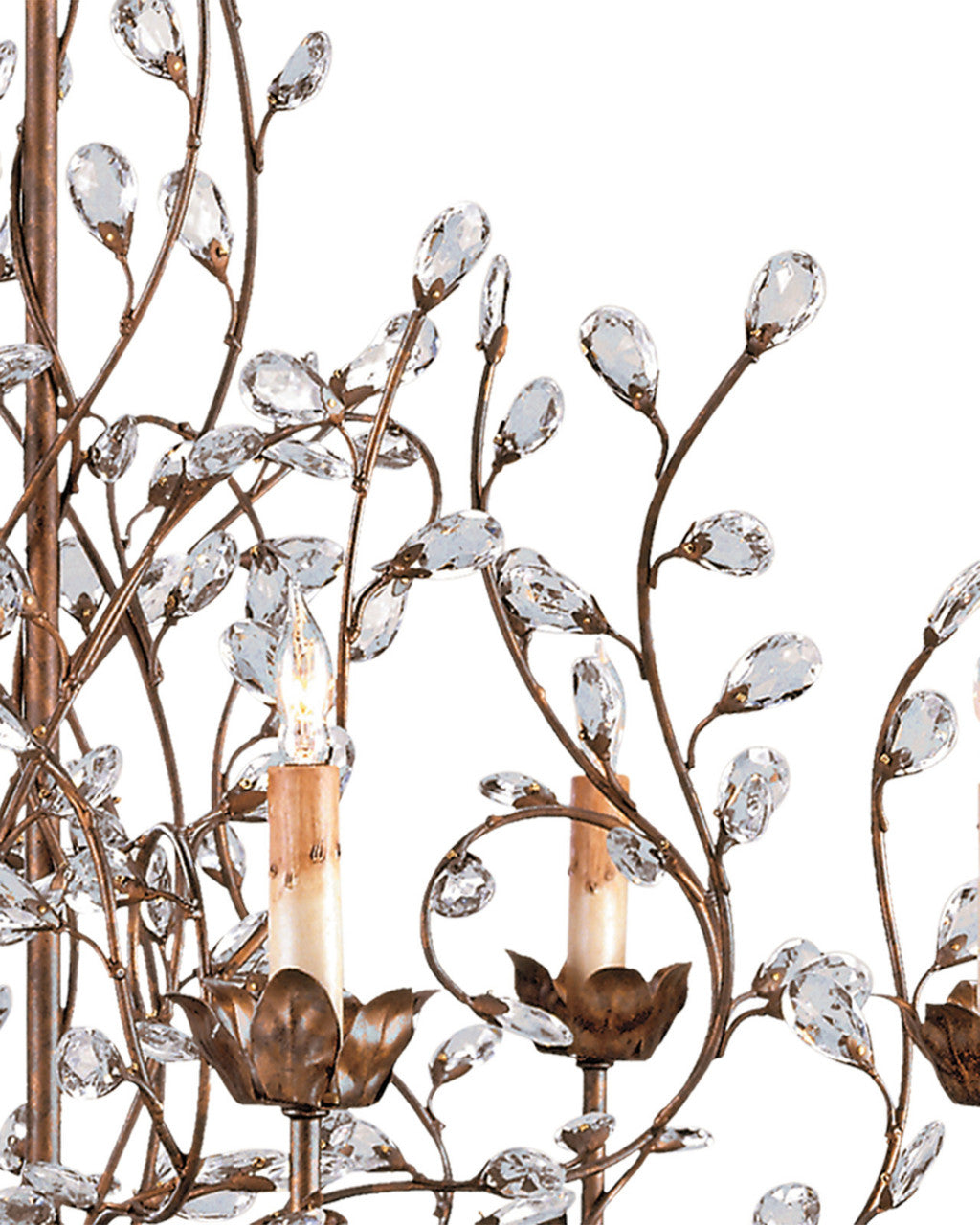 Crystal Bud Cupertino Large Chandelier Currey and Company 9884
