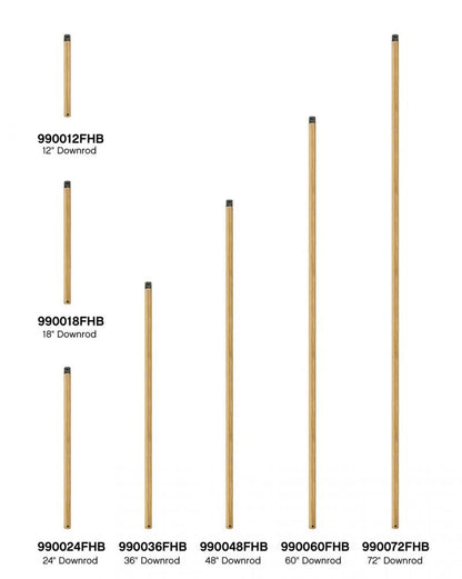 24" Downrod Heritage Brass, Hinkley 990024FHB
