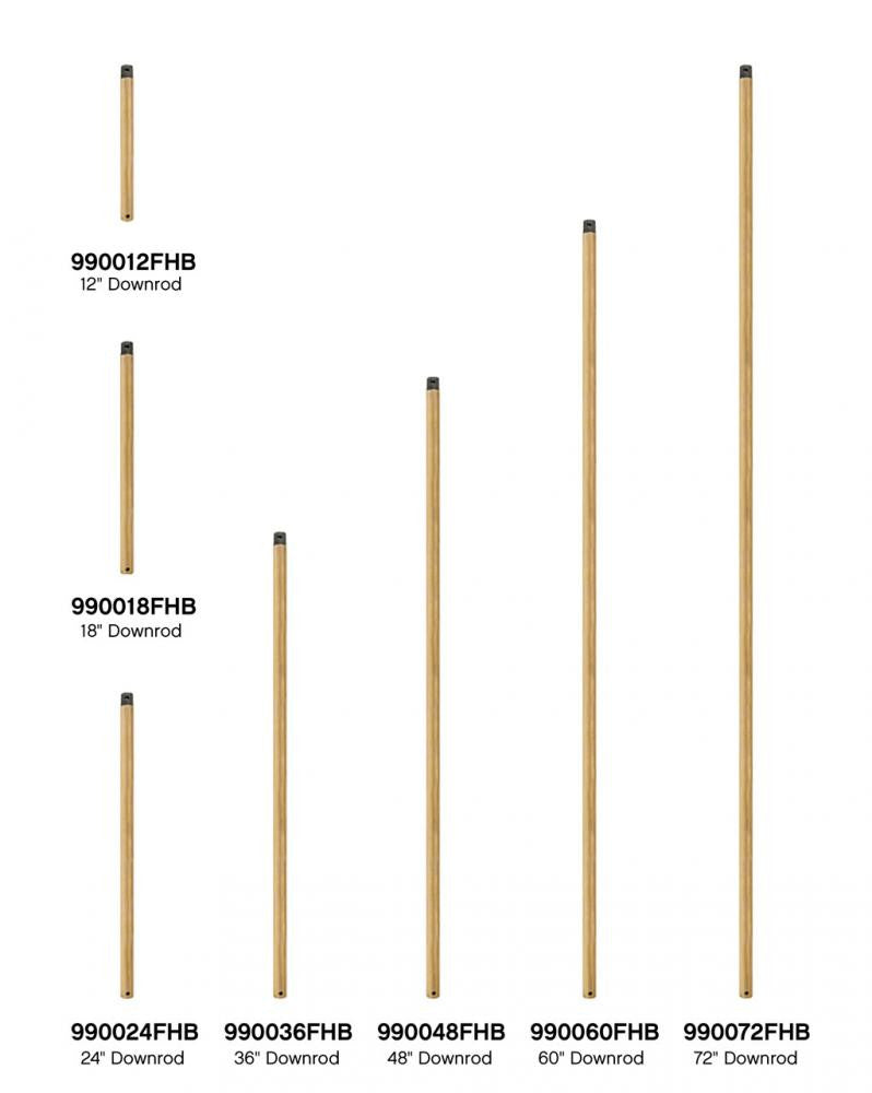 48" Downrod Heritage Brass, Hinkley 990048FHB