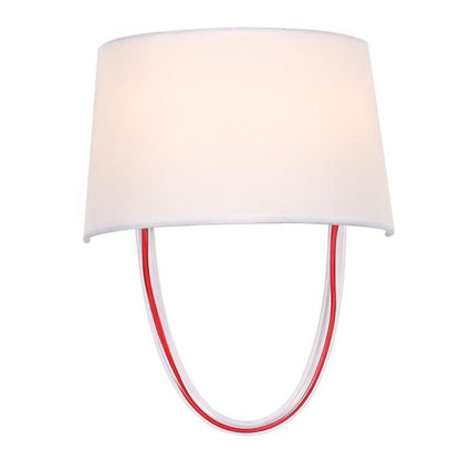 Crystorama Stella Wall Sconce Polished Chrome, Red Cord