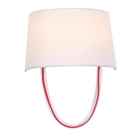 Crystorama Stella Wall Sconce Polished Chrome, Red Cord