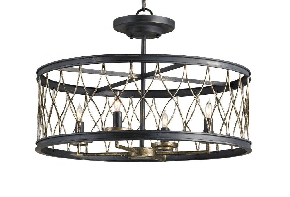 Crisscross Semi-Flush Mount Currey and Company 9902