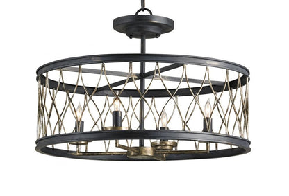 Crisscross Semi-Flush Mount Currey and Company 9902