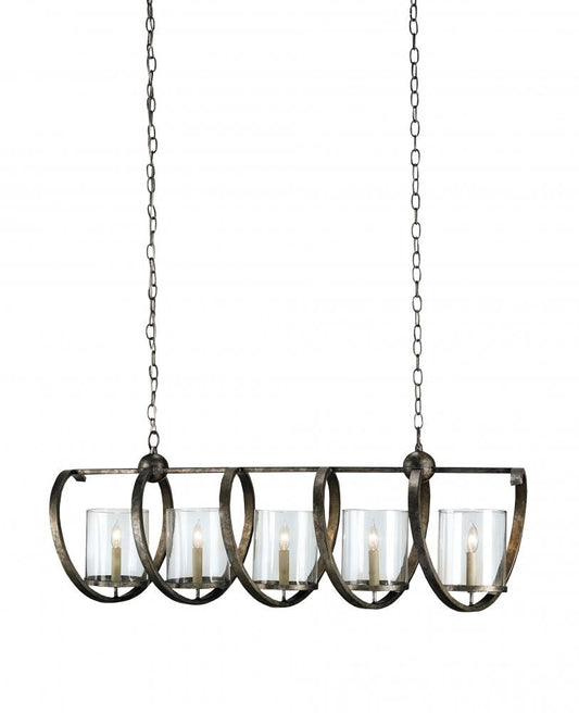 Maximus Bronze Chandelier, Currey and Company (DFH9 9915)