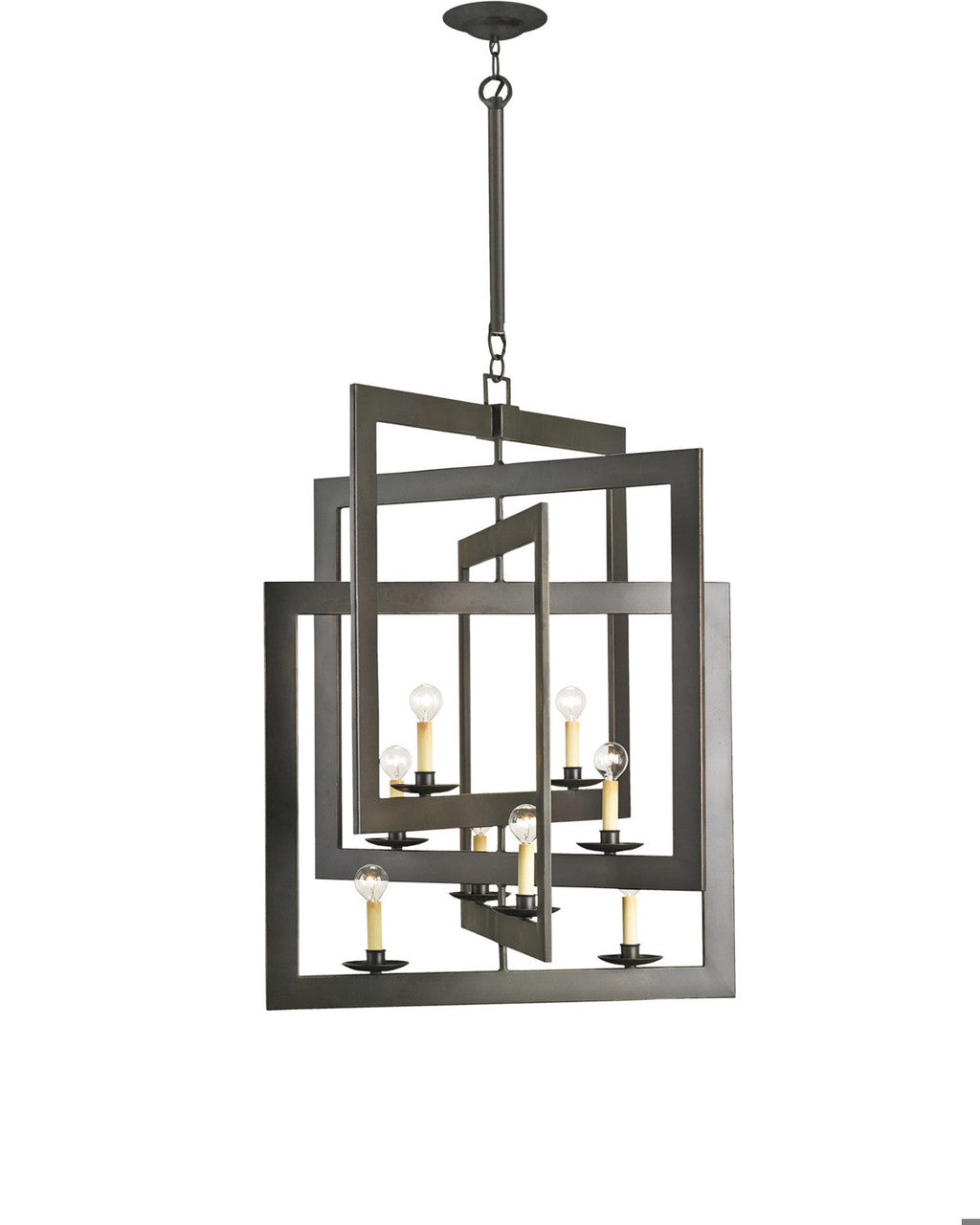 Middleton Bronze Chandelier, Currey and Company 9927