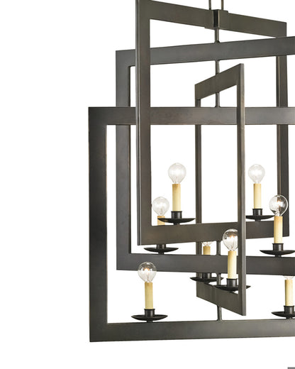 Middleton Bronze Chandelier, Currey and Company 9927