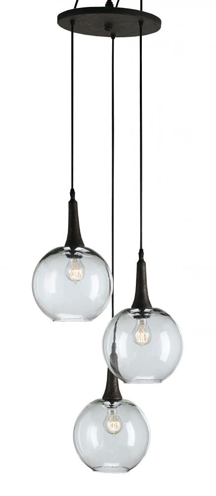 Beckett Trio Pendant, Currey and Company (9969 DFJ3)