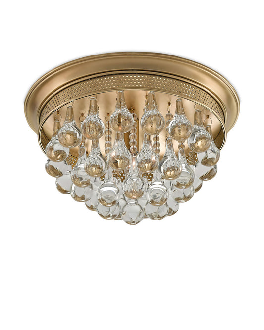 Worthing Brass Flush Mount Currey and Company 9999-0002