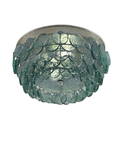 Braithwell Recycled Glass Flush Mount Currey and Company 9999-0013