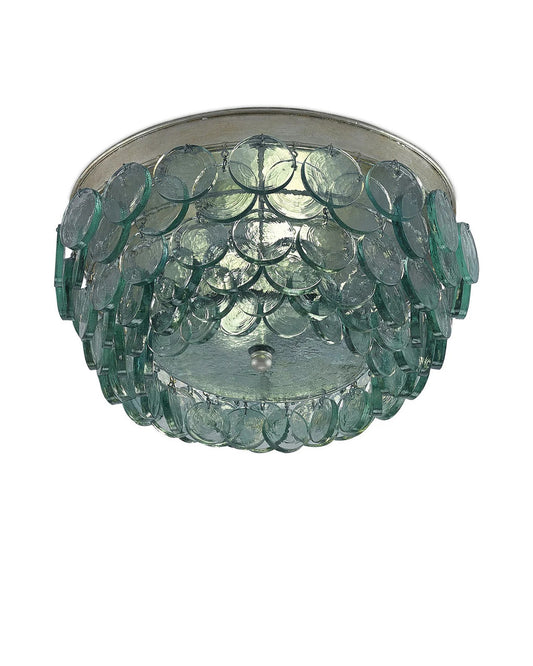 Braithwell Recycled Glass Flush Mount Currey and Company 9999-0013