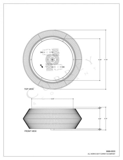 Antibes Natural Flush Mount Currey and Company 9999-0033