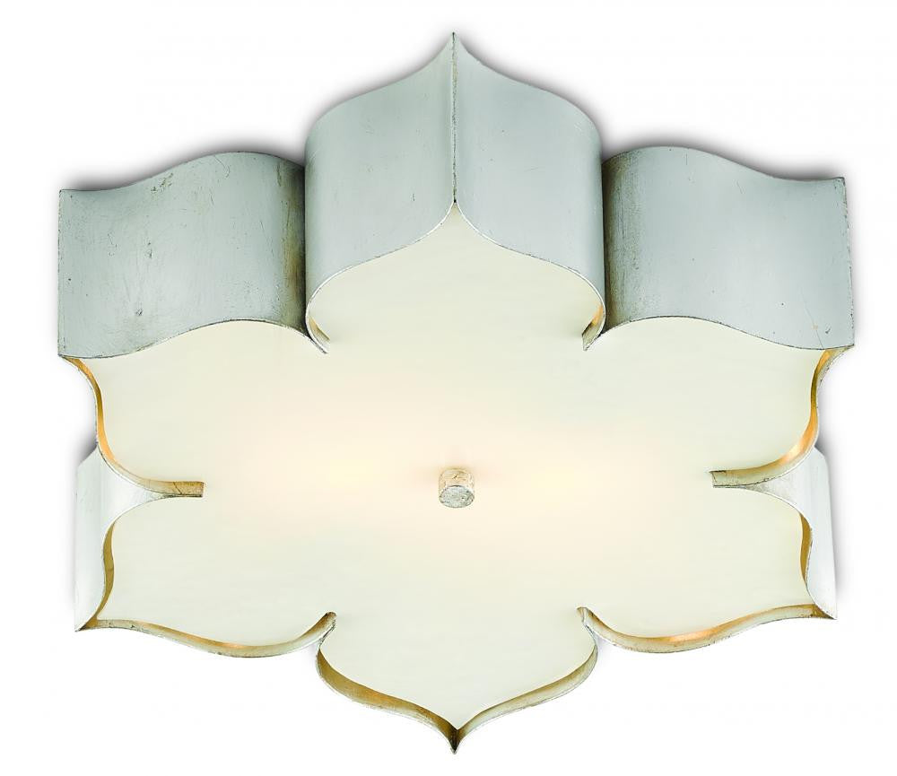Grand Lotus Silver Flush Mount Currey and Company 9999-0042