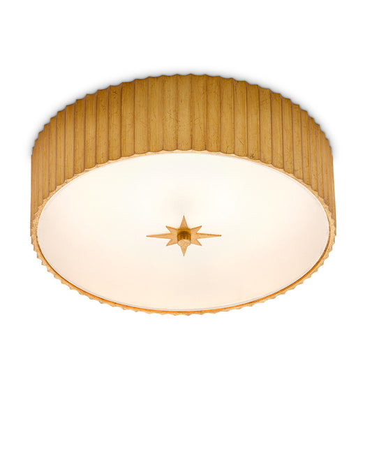 Caravel Gold Flush Mount Currey and Company 9999-0053