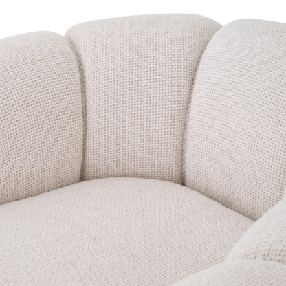 Eichholtz Sunset Swivel Chair, Lyssa Off-white, Brushed Brass Base (A117939)