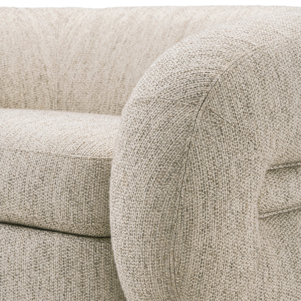 Eichholtz Cosenza Swivel Chair, Splendor Light Grey, Brushed Brass Swivel Base (A118226)
