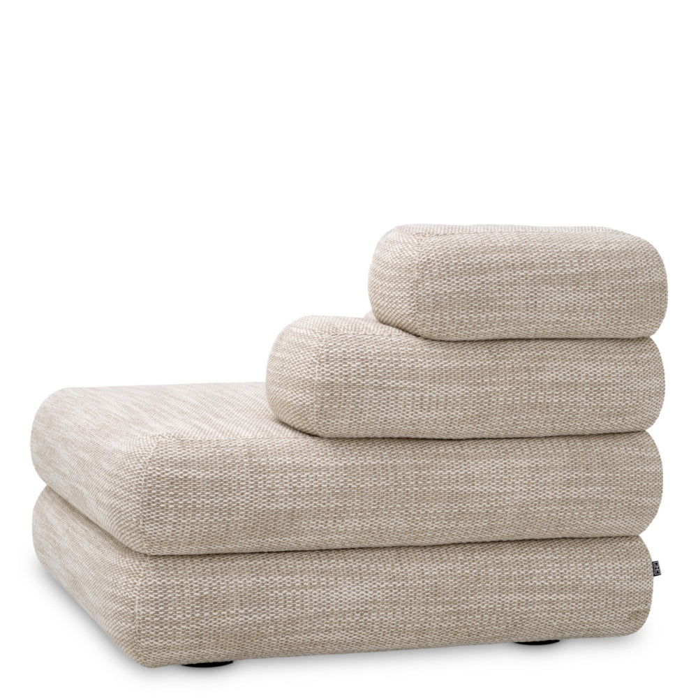 Eichholtz Malaga Modular Sofa, Skyward Sand, Black Feet (A118382)