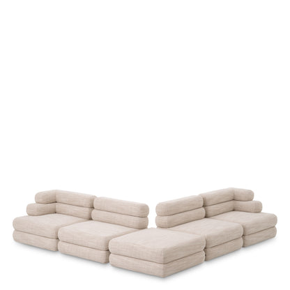 Eichholtz Malaga Modular Sofa, Skyward Sand, Black Feet (A118384)