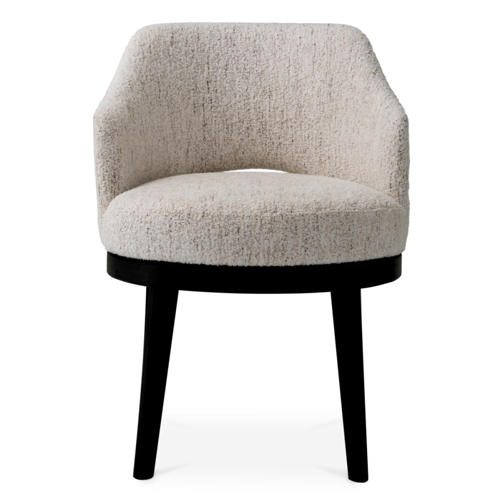 Eichholtz Sofia Dining Chair, Seashell Off White, Black Legs (A118468)