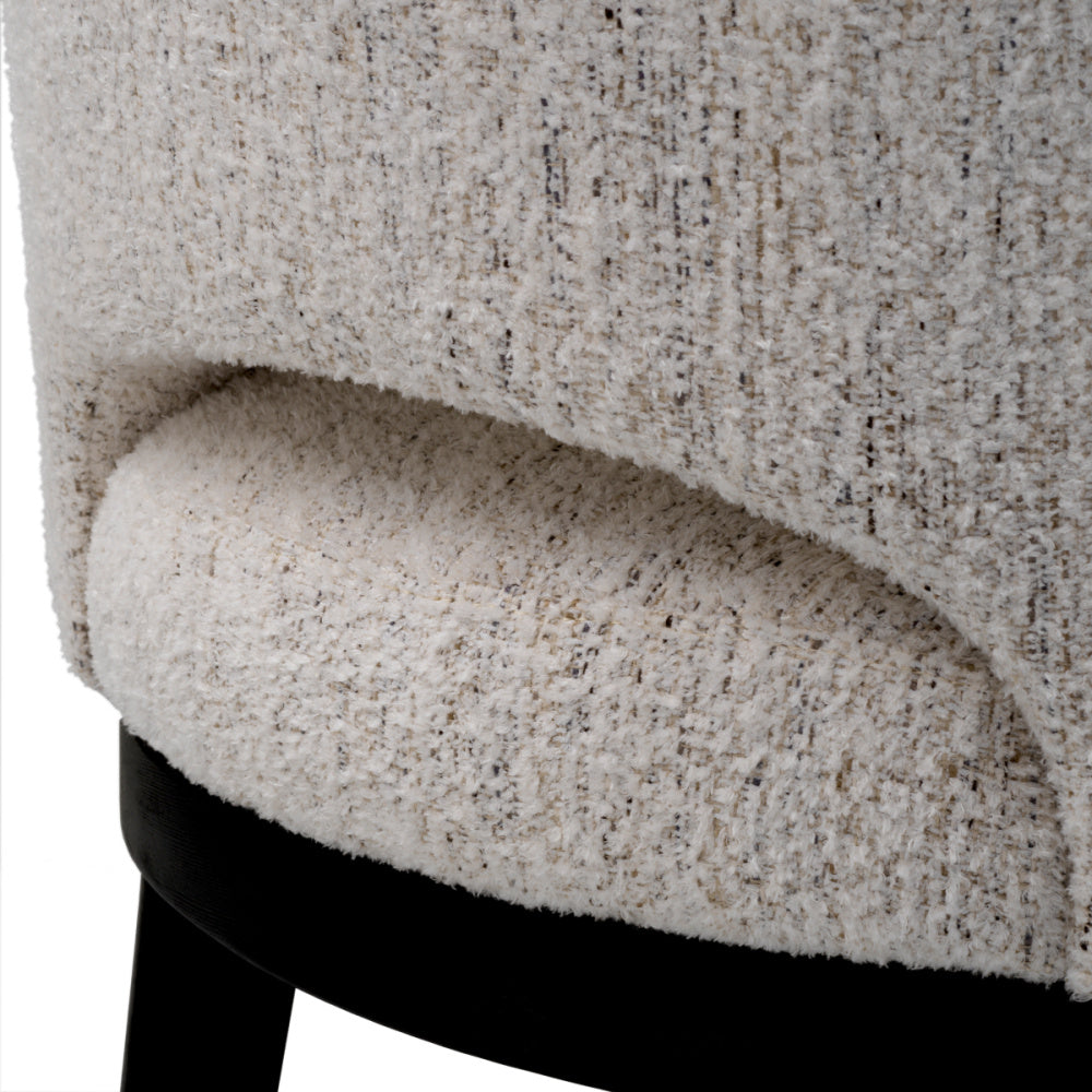Eichholtz Sofia Dining Chair, Seashell Off White, Black Legs (A118468)