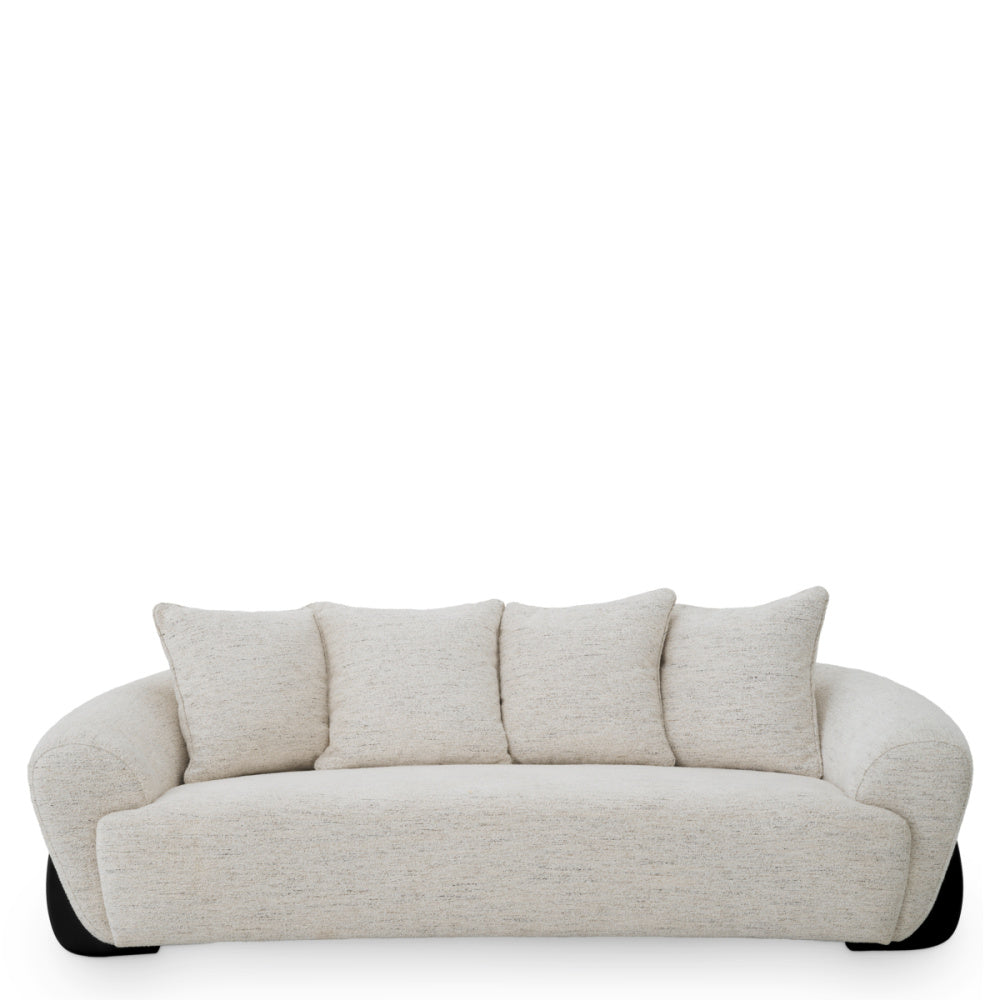 Eichholtz Siderno Sofa, Seashell Off-white, Black Feet (A118608)