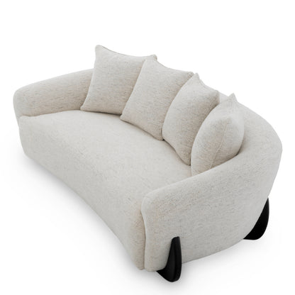 Eichholtz Siderno Sofa, Seashell Off-white, Black Feet (A118608)