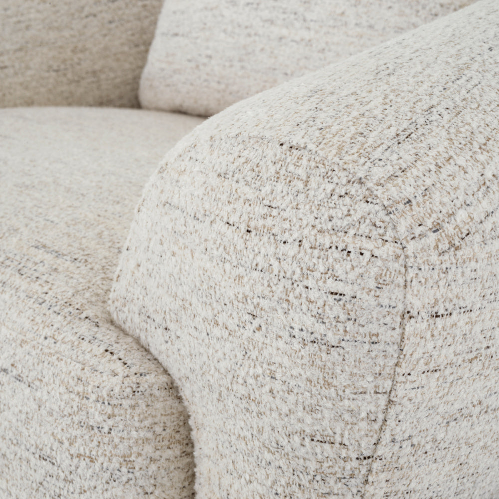 Eichholtz Siderno Chair, Seashell Off-white, Black Feet (A118609)